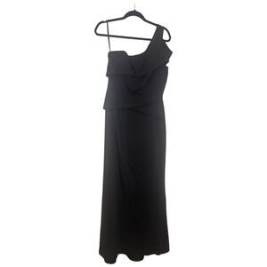 BCBG Black One Shoulder Floor Length Gown - Size 8